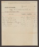 Account with A.F. Williams, M.D. for services to residents of Malaga Island by Adelbert F. Williams