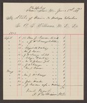 Account with A.F. Williams, M.D. for services to residents of Malaga Island
