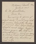 Letter to G.W. Leadbetter from George C. Pease regarding corrections on bills for Malaga Island by George C. Pease