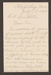 Letter to G.W. Leadbetter from George C. Pease regarding the names of residents of Malaga Island