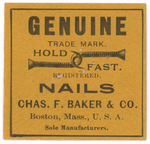 Genuine Hold Fast Nails by Charles F. Baker and Company