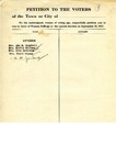 Suffrage Petition Littleton Maine, 1917