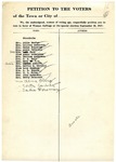 Suffrage Petition Stockholm Maine, 1917