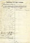 Suffrage Petition Linneus Maine, 1917