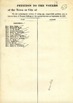Suffrage Petition Monticello Maine, 1917