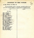 Suffrage Petition Fort Kent Maine, 1917