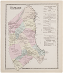 Map of Hollis with business directories for Waterborough, North Hollis and Hollis