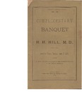 Banquet for H. H. Hill Held at Augusta House 1886