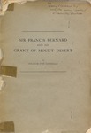 Sir Francis Bernard and his Grant of Mount Desert