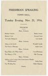 Freshman Public Speaking Program, 1916 by Blue Hill Academy and George Stevens Academy
