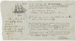 Blue Hill Shipping Receipt: Wingover, 1858 by J. W. Wyman