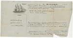 Blue Hill Shipping Receipt: Alma Odlin, December 1861 by E.G. Conary