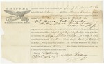 Brooksville Shipping Receipt: Anna Gardner, April 1859