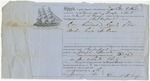 Shipping Receipt Grape Shot January 9 1860