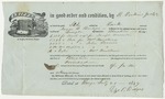 Shipping Receipt Schooner Lark July 21 1847
