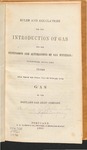 Rules and Regulations for the Introduction of Gas 1850