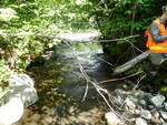 Culvert Crossing, Ledge Brook at Main St, Kingfield, Maine