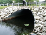 Culvert Crossing, Lemon Stream at Lake St, New Vineyard, Maine