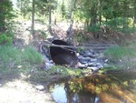 Culvert Crossing, Little Schoodic Stream at Pleasant River Rd, Medford, Maine