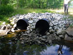 Multiple Culvert Crossing at Route 160, Limerick, Maine