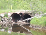 Multiple Culvert Crossing, Alder Brook at Rock Crusher Road, Island Falls, Maine