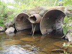 Multiple Culvert Crossing, Alder Brook at Rock Crusher Road, Island Falls, Maine