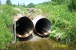 Multiple Culvert Crossing, Alger Pond Stream at Rancourt Road, Winterport, Maine