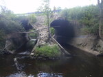 Multiple Culvert Crossing, East Branch Chandler Brook at Hodson, Pownal, Maine