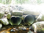 Multiple Culvert Crossing, Hill Brook at Route 117, Sebago, Maine