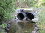 Multiple Culvert Crossing, Johonnett Brook at Raymond Rd, Palmyra, Maine