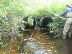 Multiple Culvert Crossing, McIntosh Brook at Lower Beach Rd, Windham, Maine