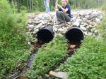 Multiple Culvert Crossing, Scitterygusset Creek at Wood Rd, Falmouth, Maine