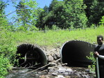 Multiple Culvert Crossing, Sevenmile Brook at Mill Hill Rd, Vassalboro, Maine