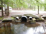Multiple Culvert Crossing, Smith Brook at Monk Rd, Bridgton, Maine