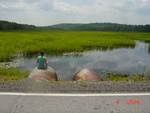 Multiple Culvert Crossing, Upper Pleasant Pond at County Rd, Richmond, Maine