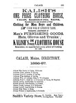 Calais, Maine, Directory. 1886-87