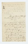 Undated (August 28 circa 1861 or 1862) Dr. Nahum A. Hersom inquires about his commission as surgeon by Nahum Alvah Hersom