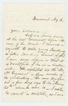 Undated (circa 1863)   James McKeen writes to Governor Coburn regarding Lieutenant Lufkin