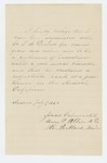 1862-07-17 Dr. Isaac Palmer and Dr. Allen recommend Dr. S.A. Bennett as surgeon by Isaac Palmer