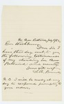 1862-07-19 S.A. Bennett writes to Governor Washburn by S. A. Bennett