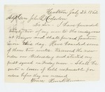 1862-07-28 Henry C. Merriam reports he has sent 22 recruits to the Bangor rendezvous by Henry C. Merriam
