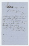 1862-08-09 Charles W. Billings inquires about recruiting by Charles W. Billings