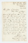 1862-08-18 Major Charles Gilmore writes that a surgeon is urgently needed for the regiment by Charles D. Gilmore