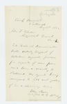 1862-08-19 Ellis Spear requests passes for E.K. Hill and squads from Damariscotta by Ellis Spear