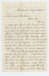 1862-08-21 Chester A. Greenleaf writes Governor Washburn regarding Lieutenant Nichols' broken promise of a commission by Chester A. Greenleaf
