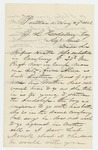 1862-08-29 S.L. Carleton requests the discharge of Rufus Heath, Company G, who is only sixteen by S. L. Carleton
