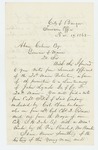 1863-11-19  Seth Paine recommends promotion for John Lynde, Jr. of Company D.