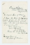 1864-08-10 Private J.D. Davis requests date of his enrollment and muster by J. D. Davis