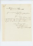1864-11-05  Captain Thomas D. Chamberlain requests a copy of the 1863 annual report