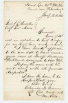 1865-01-24  Colonel Gilmore requests that unassigned drafted men be assigned to the 20th Maine Regiment